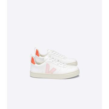 Veja V-10 LACE CWL Kids' Shoes White/Orange | NZ 790EBC